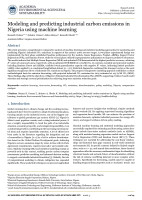 Modeling and predicting industrial carbon emissions in Nigeria using machine learning